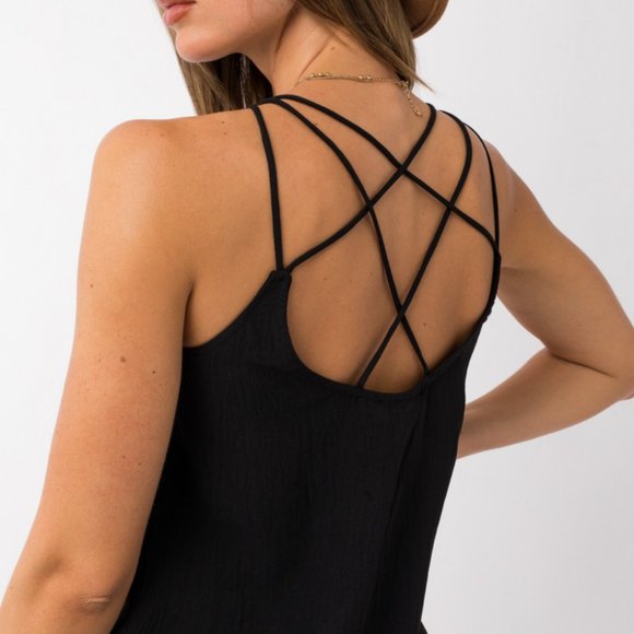 Scottlyn Back Cross Spaghetti Strap Top - Picture 7 of 8